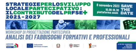 Workshop online per l’analisi dei fabbisogni formativi e professionali del territorio del GAL Linas Campidano, mercoledì 8 novembre 2023, ore 16:00