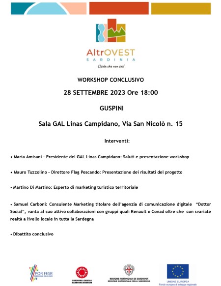 Incontro conclusivo Progetto "AltrOVEST Sardinia, l'isola che non sai"