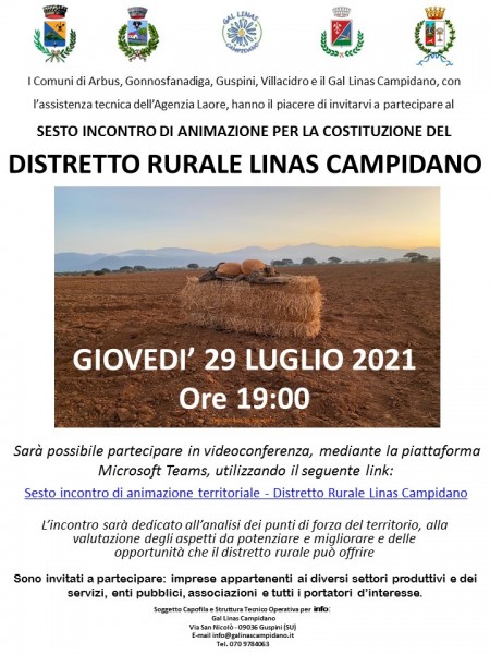 Distretto Rurale Linas Campidano - Attività di animazione territoriale